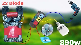 How to turn a SINGLE DIODE into a powerful 220V INVERTER