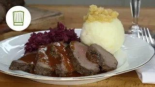 Sauerbraten mit Rotkohl und Knödel | Chefkoch.de