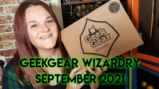 Geekgear Wizardry September 2021 | Harry Potter subscription box