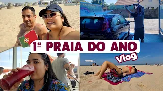 Dia de sol e praia, lavamos o carro e mais em Portugal 🇵🇹 | VLOG