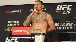 UFC 236: Max Holloway official weigh in
