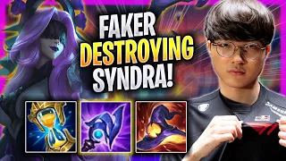 FAKER DESTROYING WITH SYNDRA! - T1 Faker Plays Syndra MID vs Tristana! | Season 2023