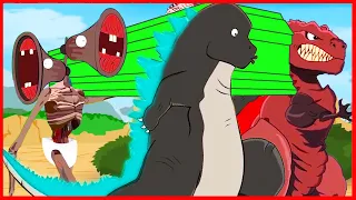 Godzill vs, Siren Head- Eat Wild Mushrooms - Godzilla Cartoon - Coffin Dance Meme Cover #godzilla