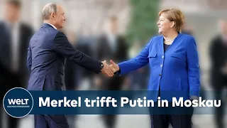 MERKEL trifft PUTIN am Jahrestag des Anschlags auf NAWALNY in Moskau