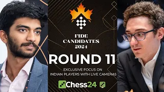 FIDE CANDIDATES 2024 DAY 11 | GUKESH VS CARUANA, VIDIT VS NEPO