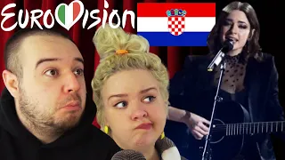 Mia Dimšić - Guilty Pleasure - Croatia - EUROVISION 2022 | AMERICAN COUPLE REACTION