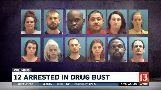 12 arrested in Columbus drug bust