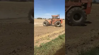 Allis Chalmers 440 first field run pulling drag #allischalmers #steiger #agriculture #farming #drive