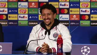 CONFÉRENCE DE PRESSE DE VEILLE DE PSG-RÉAL MAURICIO POCHETTINO ET MARQUINHOS