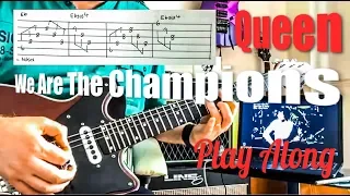 Queen - We Are The Champions - Guitar Play Along (Guitar Tab)