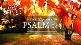 PSALM 143 - Memorize In a Month - with Prepsteaders.com