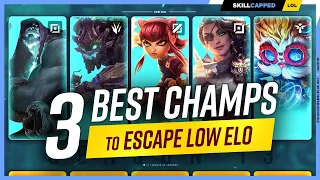 3 BEST CHAMPIONS to ESCAPE LOW ELO for EVERY ROLE in Season 13