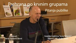 Prehrana po krvnim grupama - Denis Beroš - pitanja publike - Šibenik 10.03.2023.