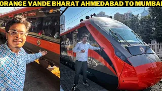 Ahmedabad - Mumbai Central New Orange Vande Bharat Inaugural Journey * Bhagwa Train m safar*