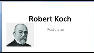 Microbiology 009 Robert koch Postulates Tubercle bacilli Koch disease Neisseria gonorrhoea