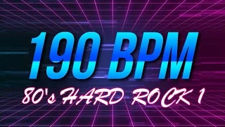 190 BPM - 80's Hard Rock - 4/4 Drum Track - Metronome - Drum Beat