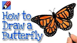 How to draw a Monarch Butterfly Real Easy