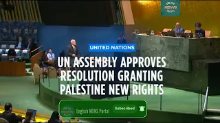 UN assembly approves resolution granting Palestine new rights  #news #palestine #breakingnews #usa