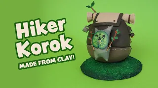 I made a Hiking Korok from The Legend of Zelda: Tears of the Kingdom trailer in Polymer Clay