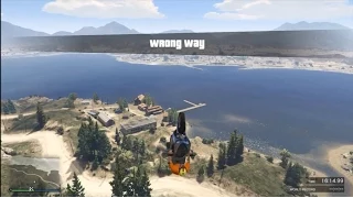 GTA 5 Random stunts #6 - gliding over alamo sea