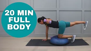 20 MIN Full Body 🔥 Workout // BOSU BALL WORKOUT | Angelique Clark