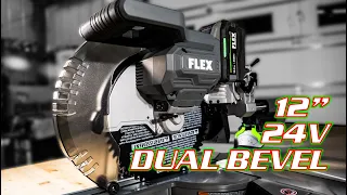 FLEX 24V Brushless 12-inch Dual Bevel Miter Saw Review [FX7141]