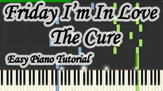The Cure - Friday I'm In Love - Very easy and simple piano tutorial synthesia cover