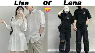 Lisa or lena couples outfits 🌹 #like #subscribe #share @magical_universe2457