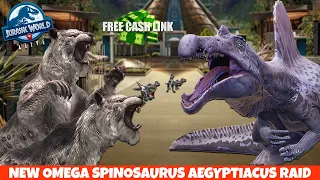 NEW Omega Spinosaurus Aegyptiacus Raid | 4-Turn Strategy | *CASH LINK* | Jurassic World Alive 3.6