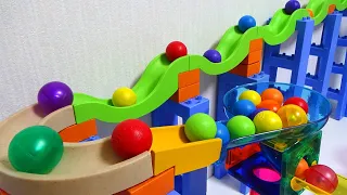Marble Run Race ☆Colorful Magnet & TrixTrack Wave Slope MIX Course