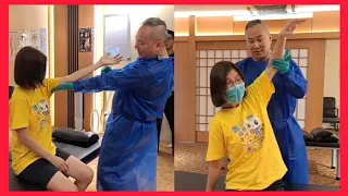 Chris Leong Treatment Fall Down Neck, Finger, Shoulder, Tennis Elbow and Lower Back Problems😱