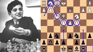 13-year-old Garry Kasparov smashes the Sämisch - Tbilisi 1976