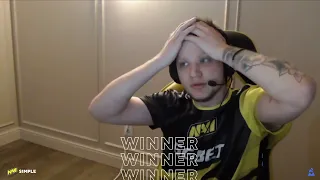 S1MPLE INSANE CLUTCH TO GO TO FINAL!! HE CAN'T BELIEVE IT!!