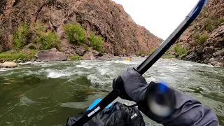 Kokopelli Recon Self-Bailing Packraft on the Gunnison Gorge Rapids in Colorado - 1 AUG 2021/660 CFS
