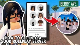 HOW TO GET INTO A **GOOD ROLEPLAY SERVER** IN BERRY AVENUE 😯🤩