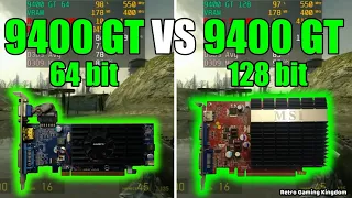 GeForce 9400 GT 64 bit vs GeForce 9400 GT 128 bit Test In 14 Games (No FPS Drop - Capture Card)
