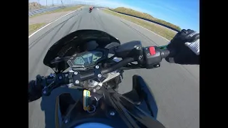 Kawasaki Z800e vs Ducati Supersport Onboard POV Lap Circuit Zandvoort