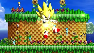 Sonic 4 Episode 1 "Super Sonic" transformation in the ending cutscene