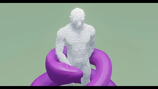 Molecular Simulation Ragdoll - Snake - Blender Animation