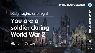 Just imagine... you're a soldier in WW2 resting after a victory - immersive ASMR, rain, soft music