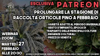 Prolungare la stagione di raccolta orticole fino a febbraio - Estratto FOCUS PATRONS