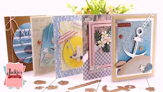 5 Cards, 1 Kit | Spellbinders May Card Kit | Beach Day