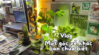 Vlog 🎨 Video Này Không Có Vẽ | Góc Vẽ Của Mình Mà Các Bạn Chưa Biết ✨ Gói Hàng 📦