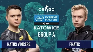CS:GO - Natus Vincere vs. Fnatic [Dust2] Map 1 - Group A - IEM Katowice 2020