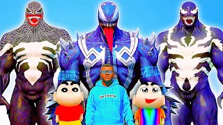 Shinchan , Pinchan & Franklin Adopted By VENOM in GTA 5....(GTA 5 MODS)