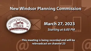 New Windsor Planning Commission 3-27-2023