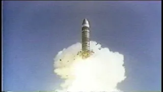 Slow Motion Video of Peacekeeper ICBM Steam (Cold Launch) Ejection from Launch Canister