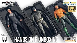 Fondjoy Zack Snyder's Justice League Superman/Batman/Aquaman Figure Hands on & Unboxing