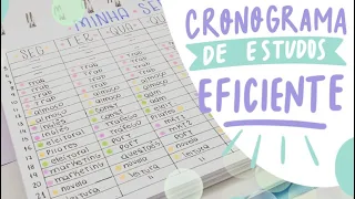 Como criar um cronograma de estudos eficiente.