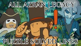 Professor Layton and the Azran Legacy All Characters Puzzle Solved Correct Incorrect Lines UK Dub